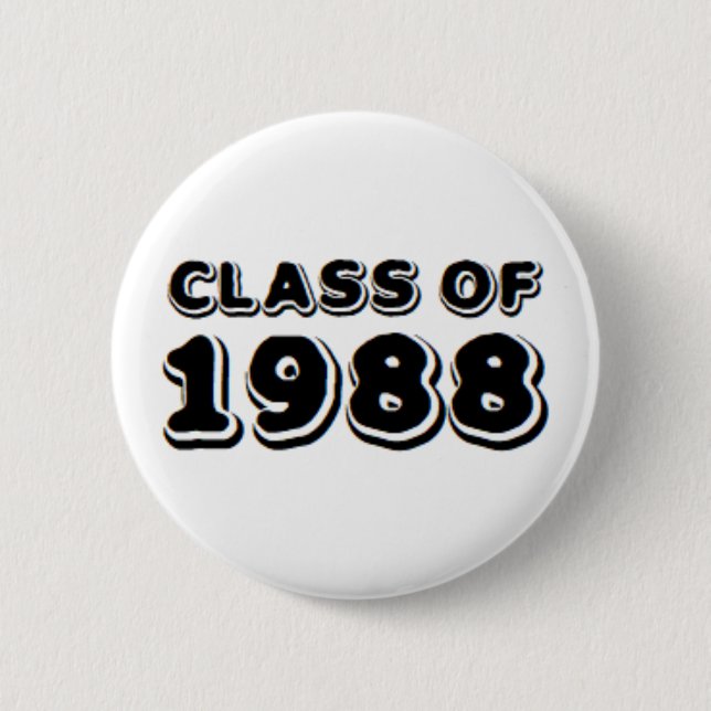 Badge Rond 5 Cm classe de 1988 (Devant)