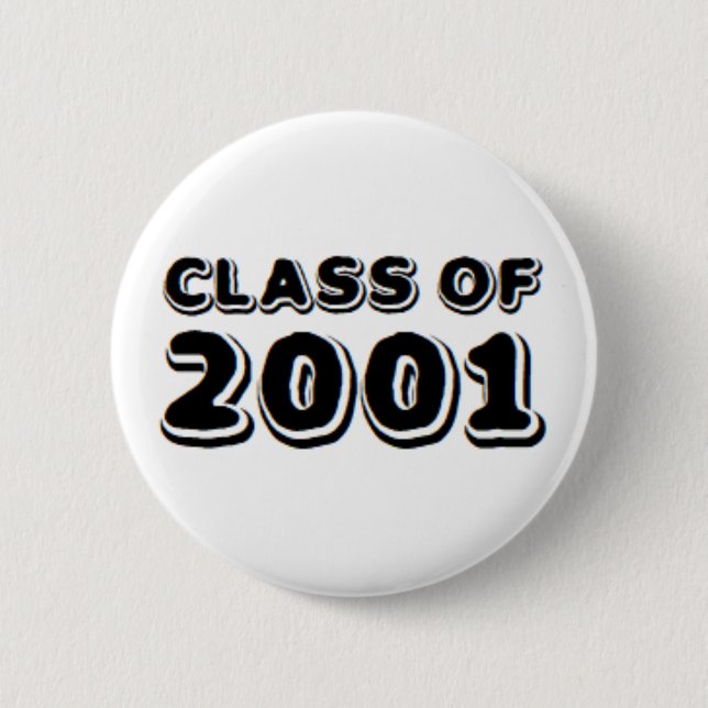Badge Rond 5 Cm classe de 2001 (Devant)