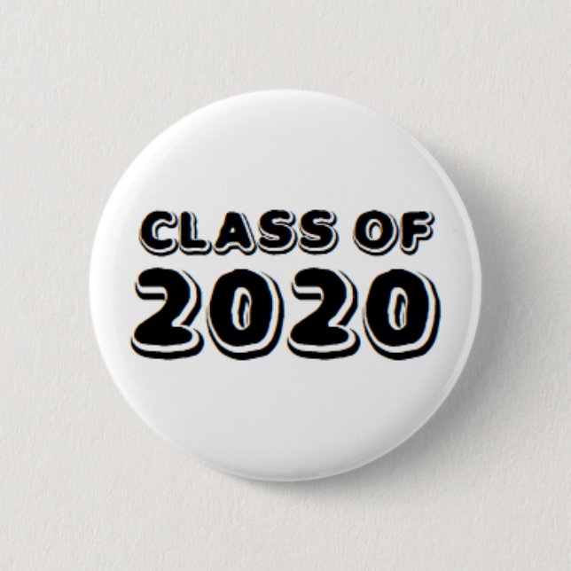 Badge Rond 5 Cm classe de 2020 (Devant)