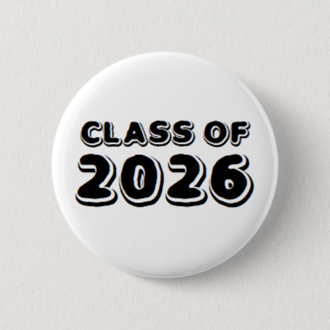 Badge Rond 5 Cm classe de 2026 (Devant)