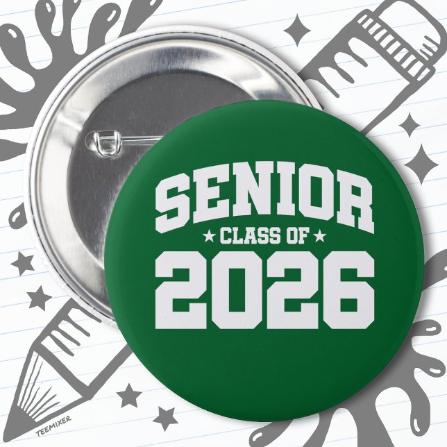 Badge Rond 5 Cm Classe de 2026 Lycée Graduation Senior 2026 (Créateur téléchargé)