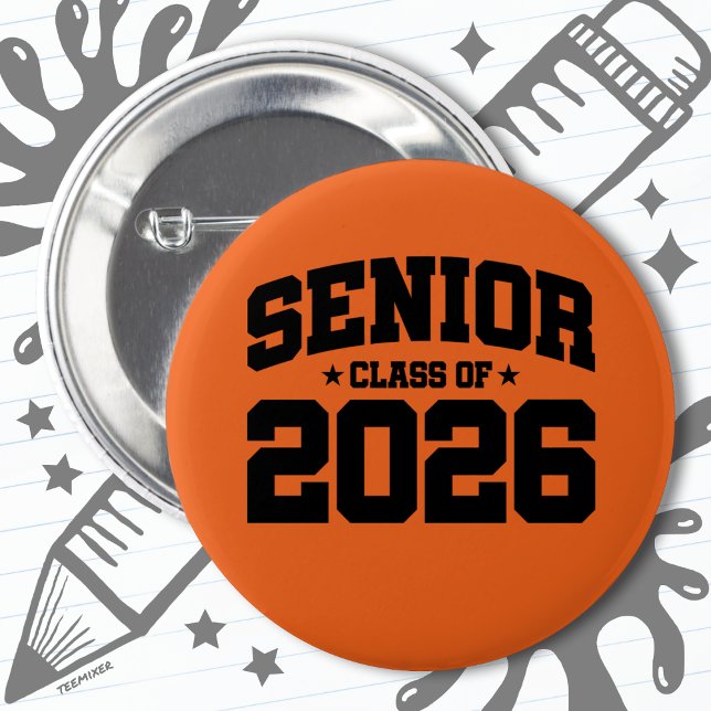Badge Rond 5 Cm Classe de 2026 Lycée Graduation Senior 2026 (Créateur téléchargé)
