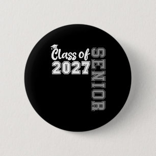 Badge Rond 5 Cm Classe de 2027 senior 2027 retour à l'école gradua