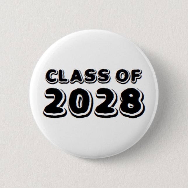 Badge Rond 5 Cm classe de 2028 (Devant)