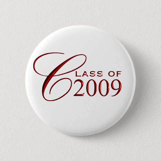 Badge Rond 5 Cm Classe de l'obtention du diplôme 2009 (Devant)