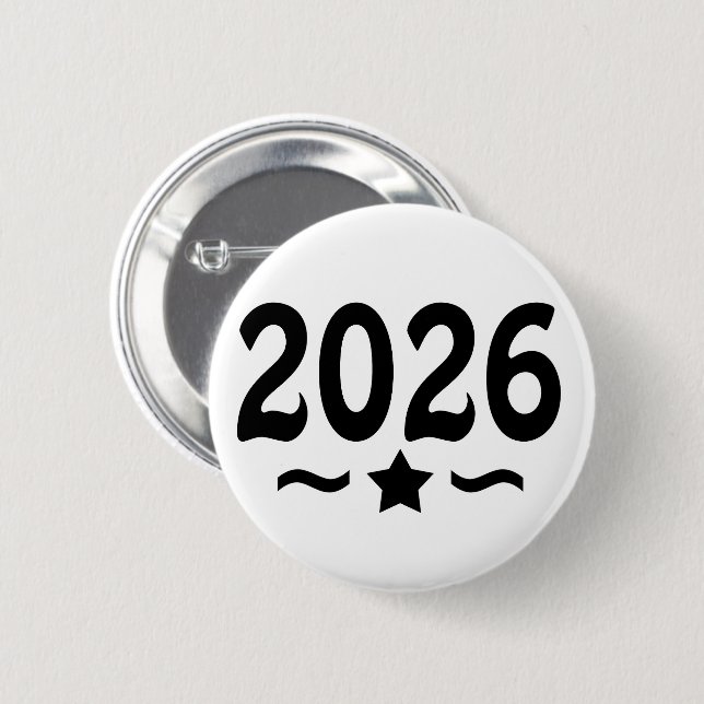 Badge Rond 5 Cm Classe d'étoiles de 2026 (Devant & derrière)