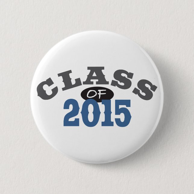 Badge Rond 5 Cm Classe du bleu 2015 (Devant)