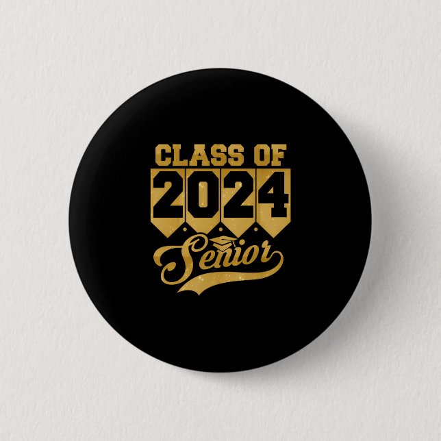 Badge Rond 5 Cm Classe Du Lycée 2024 (Devant)