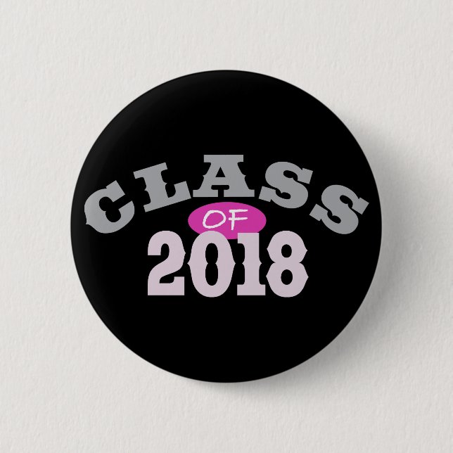 Badge Rond 5 Cm Classe du rose 2018 (Devant)