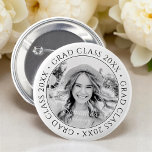 Badge Rond 5 Cm Classe Grad de 20XX moderne simple photo personnal<br><div class="desc">Ce design simple et moderne est composé de typographie serif et d'ajouter une photo personnalisée.</div>