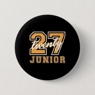 Badge Rond 5 Cm Classe Junior 2027 Graduation Retour À L'École Ora