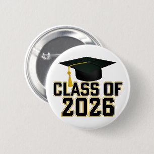 Badge Rond 5 Cm Classe Letterman de 2026 Graduation