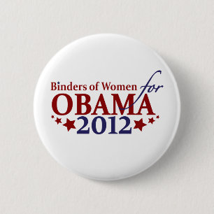 Badge Rond 5 Cm Classeurs des femmes pour Obama 2012