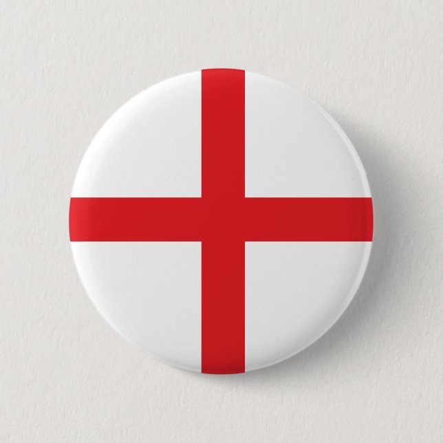 Badge Rond 5 Cm Classic England Flag - St. George’s Cross (Devant)