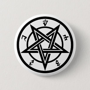 Badge Rond 5 Cm Classic pentagram symbol