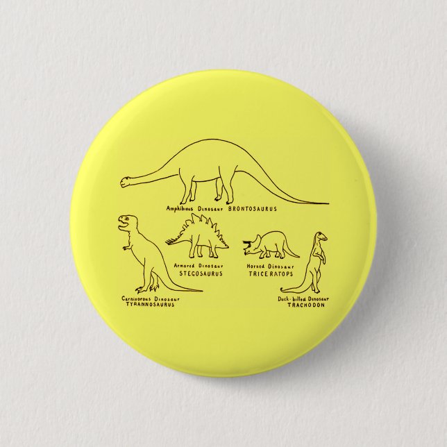 Badge Rond 5 Cm Classification de dinosaure (Devant)