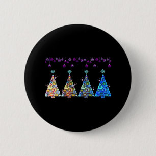Badge Rond 5 Cm Classique Peekaboo Reindeer