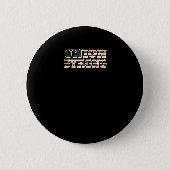 Badge Rond 5 Cm Classique Union Solide Et Solidarité (Devant)