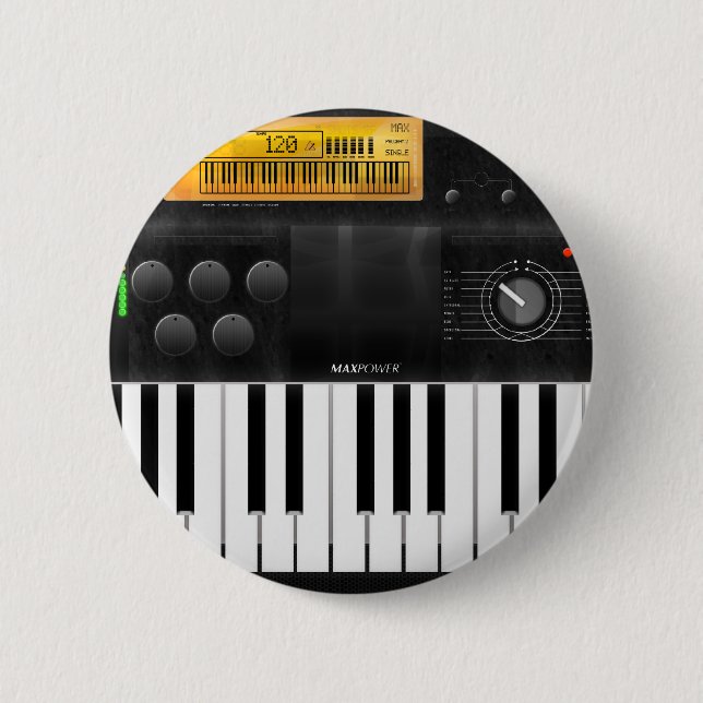 Badge Rond 5 Cm Clavier électronique (Devant)