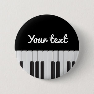 Badge Rond 5 Cm Clavier pour piano