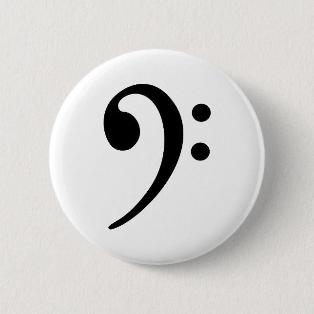 Badge Rond 5 Cm Clef basse (Devant)