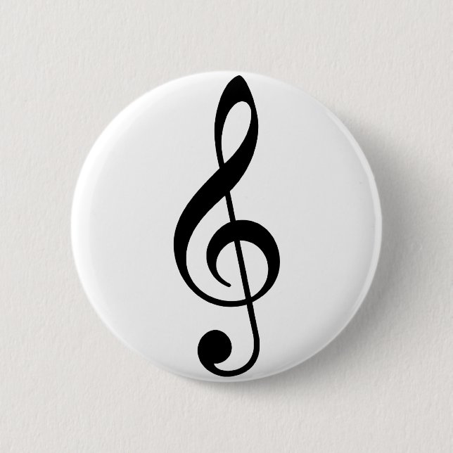 Badge Rond 5 Cm Clef triple (Devant)