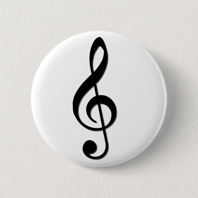 Badge Rond 5 Cm Clef triple (Devant)