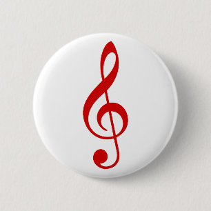 Badge Rond 5 Cm Clef triple