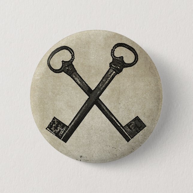 Badge Rond 5 Cm Clés croisées (Devant)