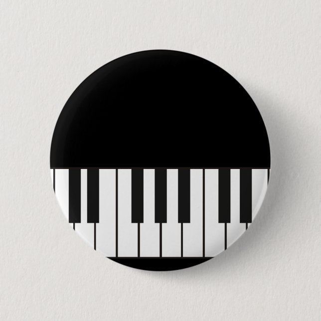 Badge Rond 5 Cm Clés de piano (Devant)