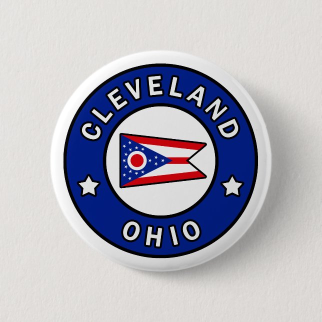 Badge Rond 5 Cm Cleveland Ohio (Devant)