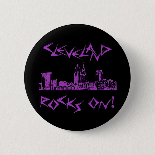 Badge Rond 5 Cm Cleveland Rocks ! (Devant)
