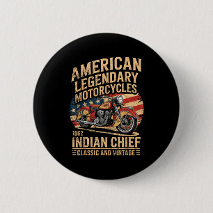 Badge Rond 5 Cm Clic & Moto Américaine Vintage Indian Born