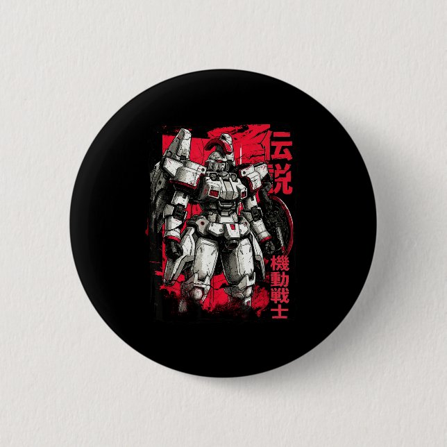 Badge Rond 5 Cm Clic Japanese Legendary Mecha Warrior Robot  (Devant)