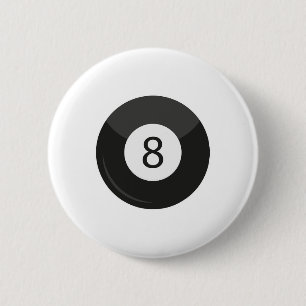 Badge Rond 5 Cm Clic Magic 8 Huit Ll Billard Lecteur Billard Adult