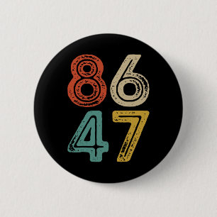 Badge Rond 5 Cm Clic Vintage 80s Style 8647 Anti Trump