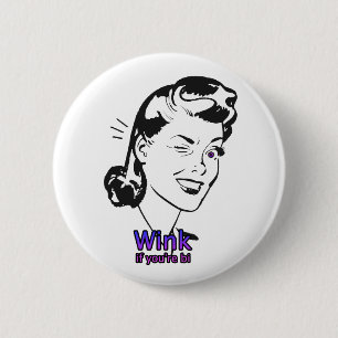Badge Rond 5 Cm Clignez de l'oeil si vous êtes Bi