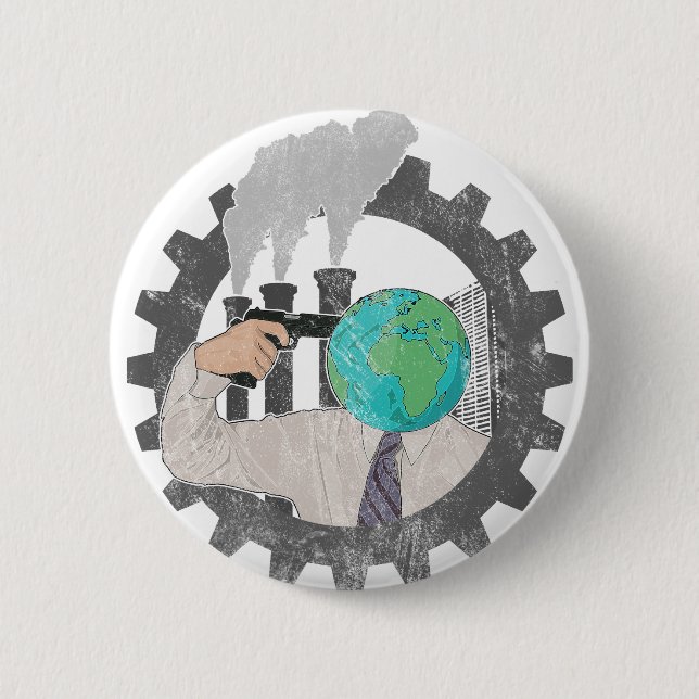 Badge Rond 5 Cm Climate change (Devant)