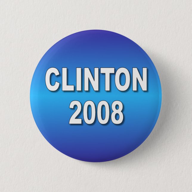 Badge Rond 5 Cm Clinton 2008 (Devant)