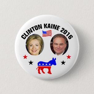 BADGE ROND 5 CM CLINTON KAINE 2016