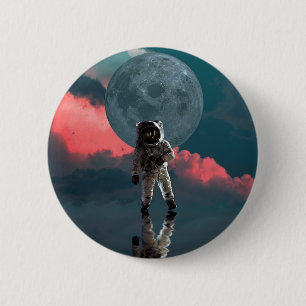 Badge Rond 5 Cm Clipart de l'espace de l'astronaute de l'extérieur