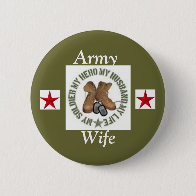 Badge Rond 5 Cm Clipart (images graphiques) d'épouse d'armée, (Devant)