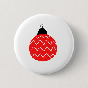 Badge Rond 5 Cm cloches de noël rouge art café tasse