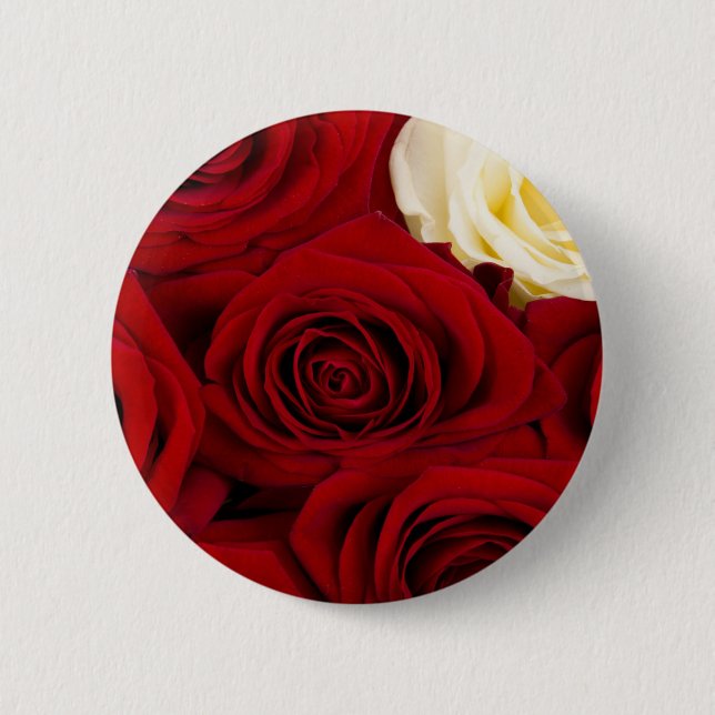 Badge Rond 5 Cm Close-up de rose (Devant)