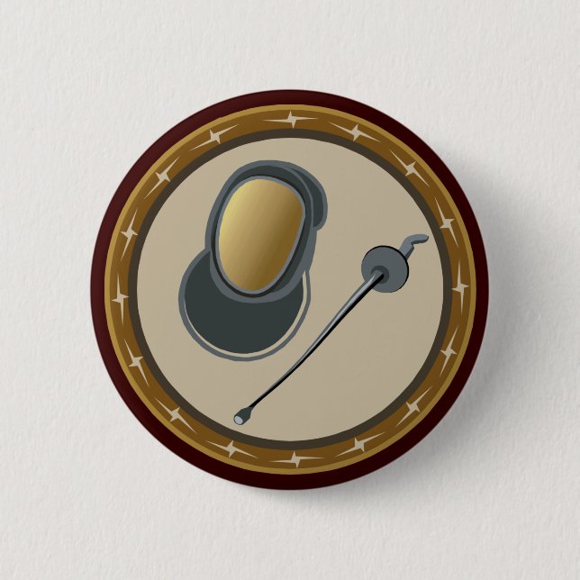 Badge Rond 5 Cm Clôture (Devant)