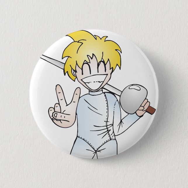 Badge Rond 5 Cm Clôture avec le sourire (Devant)