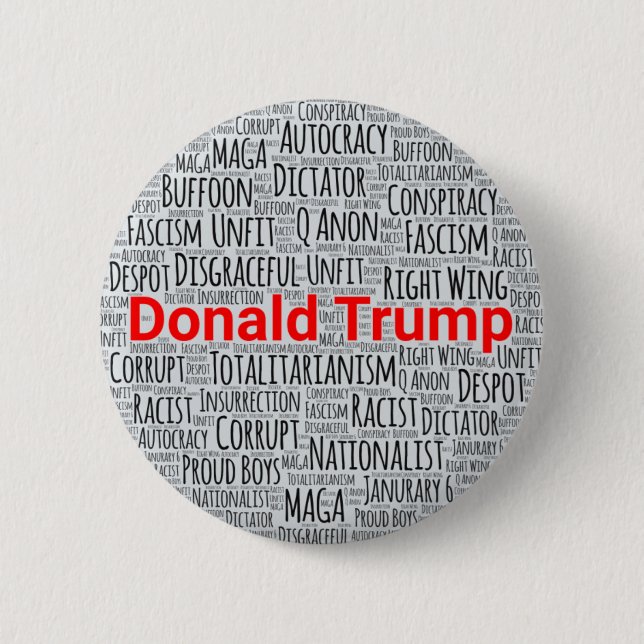 Badge Rond 5 Cm Cloud anti-Trump (Devant)