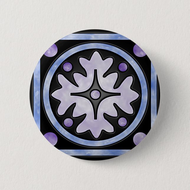 Badge Rond 5 Cm Clouded stained Glass (Devant)