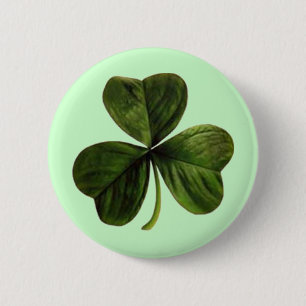 Badge Rond 5 Cm Clover à trois feuilles de St. Patrick