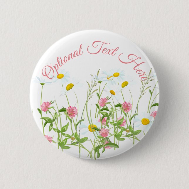 Badge Rond 5 Cm Clovers & Daisy (Devant)
